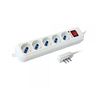 Techly Multipresa 5 Posti Italiana Bipasso / Schuko Spina Angolata