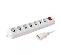 Techly Multipresa 7 Posti Italiana Bipasso con Spina VDE Bianca