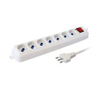 Multipresa 7 Posti Italiana Bipasso / Schuko Cavo 3 metri, con spina dritta 16A