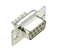 Techly NP 160500 Connettore D-Sub 9 Poli Femmina a Saldare Grigio Silver