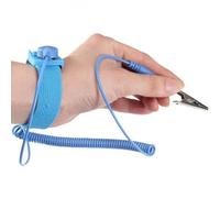 Techly NP 361032 Braccialetto ESD Antistatico con Cavo di Messa a Terra Azzurro