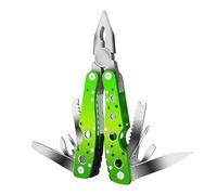 Techly NP 622151 Utensile Pieghevole Mutifunzione 9 in 1 Verde Fluo
