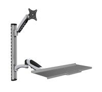 Techly Np Postazione di lavoro a parete con supporto monitor e ripiano tastiera