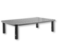 Techly Supporto per Monitor Ergonomico Regolabile con 3 Altezze in Metallo Nero