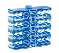 Techly Organizzatore Modulare a Pettine per 24 Cavi Ethernet Blu
