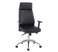 Sedia Techly 073BK Poltrona business con Braccioli Nera similpelle