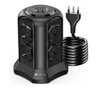 Techly Presa filtrata 8 posti IUPS PCP TOWER02 Black