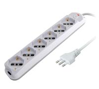 Presa Multipla a 6 Posti Italiana Bipasso/Schuko Spina 16A