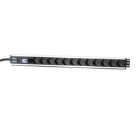 Multipresa Verticale 12 Posti con Magnetotermico Tipo Tedesco per armadi Rack
