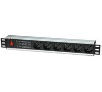 Techly Professional Multipresa 6 posti Rack 19'' con protezione e interruttore S