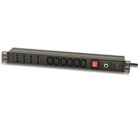 Techly Professional Multipresa 4 IT + 6 VDE da Rack 19'' con Interruttore Spina