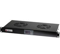 LOGILINK FAU02FB - Doppia ventola, 19'', nera, 1 U