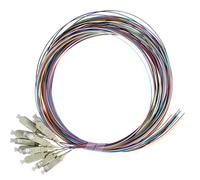 Techly Professional 024926 Set 12 Pigtail Fibra Ottica Multimodale OM2 SC 50/125 2 m Multicolor