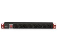 Techly Professional Multipresa 8 Posti da Rack 19'' con Interruttore Connettore