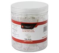 Techly Professional Confezione 100 Plug RJ45 UTP per Cavo Rigido Cat.5E