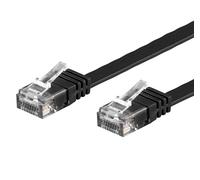 Cavo di Rete Patch Flat in Rame Cat.6A UTP 7,5m Nero