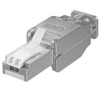 Techly Professional 105889 Plug RJ45 Cat.6 Schermato STP Tooless con fermacavo Silver