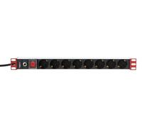 Techly Professional Multipresa 8 Posti da Rack 19'' Spina Schuko Angolata 1U