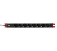 Techly Professional Multipresa 8 Posti da Rack 19'' Spina Schuko Angolata 1U