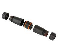 Techly Professional 108057 Accoppiatore Cat 6A RJ45 F/F Impermeabile IP68 Nero/Arancione