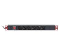 Techly Professional Multipresa 6 Posti da Rack 19'' con Interruttore Spina Itali