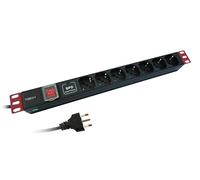 Techly Professional Multipresa da Rack 19'' 7 Posti con limitatore da sovratensi