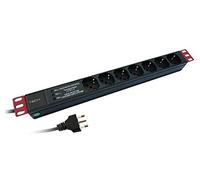 Techly Professional Multipresa 7 Posti da Rack 19'' con Filtro di Protezione 3 L