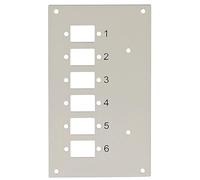 Techly Professional 109825 Pannello Frontale 6 Connessioni SC-Simplex per Box Ottico Grigio