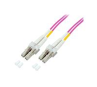 Patchcord Techly LC/UPC-LC/UPC Duplex Multi Mode OM4 10 m fuksja | ILWL D5-LCLC-100/OM4
