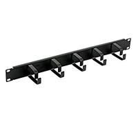 Techly Professional 305922 Pannello Passacavi 5 Anelli Senza Fori 1U Nero Nero