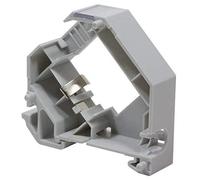 Techly Professional 361674 Adattatore Keystone RJ45 per Barra DIN espandibile in Plastica con Messa a Terra Grigio