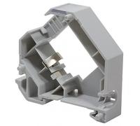 Techly Professional 361674 Adattatore Keystone RJ45 per Barra DIN espandibile in Plastica con Messa a Terra Grigio