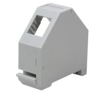 Techly Professional 361681 Adattatore Keystone RJ45 per Barra DIN espandibile in Plastica Non schermato Grigio