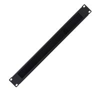 Techly Professional Pannello Passacavi 362404 1U Forato con Spazzola Nero