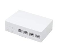 Techly Professional 362886 Scatola di Terminazione Ottica di Appartamento (STOA) FTTH per 4 Fibre 4 Adattatori IP20 da Muro o Guida DIN Bianco