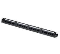 Techly Professional Pannello Patch UTP 363531 24 Posti RJ45 Cat.6 con barra gestione cavi