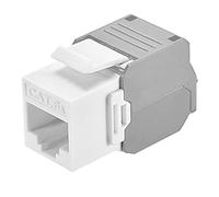 Techly Professional 363982 Frutto Keystone RJ45 Cat.6A UTP Tool-Free Bianco Grigio Bianco/Grigio