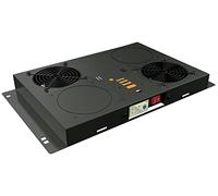 Techly Professional 364965 Kit di Ventilazione a Soffitto per Rack 19" 2 Ventole Nero Nero