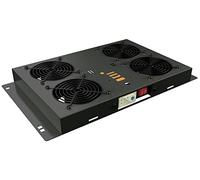 Techly Professional 364972 Kit di Ventilazione a Soffitto per Rack 19" 4 Ventole Nero Nero