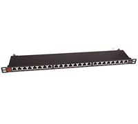 Techly Pannello Patch Professional 366501 24 posti STP RJ45 19'' 0.5U Cat.6 Nero