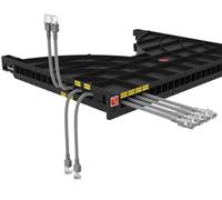 Techly Professional Mensola Gestione Cavi su Rack 19'' 24 Porte P.600 mm