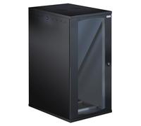 Techly Professional Armadio Rack 19'' a Muro 22U P 800mm L 600mm Porta Vetro Ner