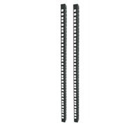 Techly Professional 369601 Coppia di Staffe Montanti Supplementari per Armadi Flat Pack 6 unità Nero