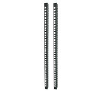 Techly Professional 369618 Coppia di Staffe Montanti Supplementari per Armadi Flat Pack 9 unità Nero