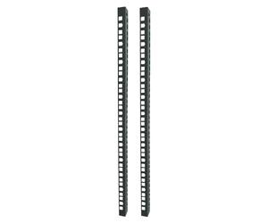 Techly Professional 369625 Coppia di Staffe Montanti Supplementari per Armadi Flat Pack 12 unità Nero