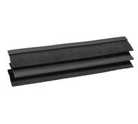 Techly Professional 620195 Tre Spazzole Ingresso Cavi per Armadio Rack 380 mm Nero