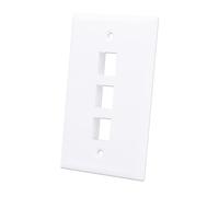 Techly Professional 620270 Placca Porta Frutti 3 Posti MOD.503 Bianco Bianco