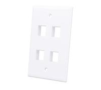 Techly Professional 620287 Placca Porta Frutti 4 Posti MOD.503 Bianco Bianco