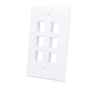 Techly Professional 620294 Placca Porta Frutti 6 Posti MOD.503 Bianco Bianco