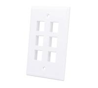 Techly Professional 620294 Placca Porta Frutti 6 Posti MOD.503 Bianco Bianco